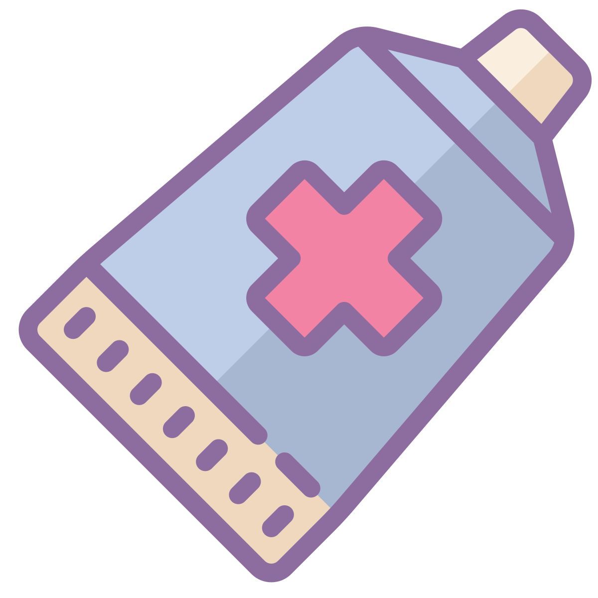 cute color style antiseptic cream icon