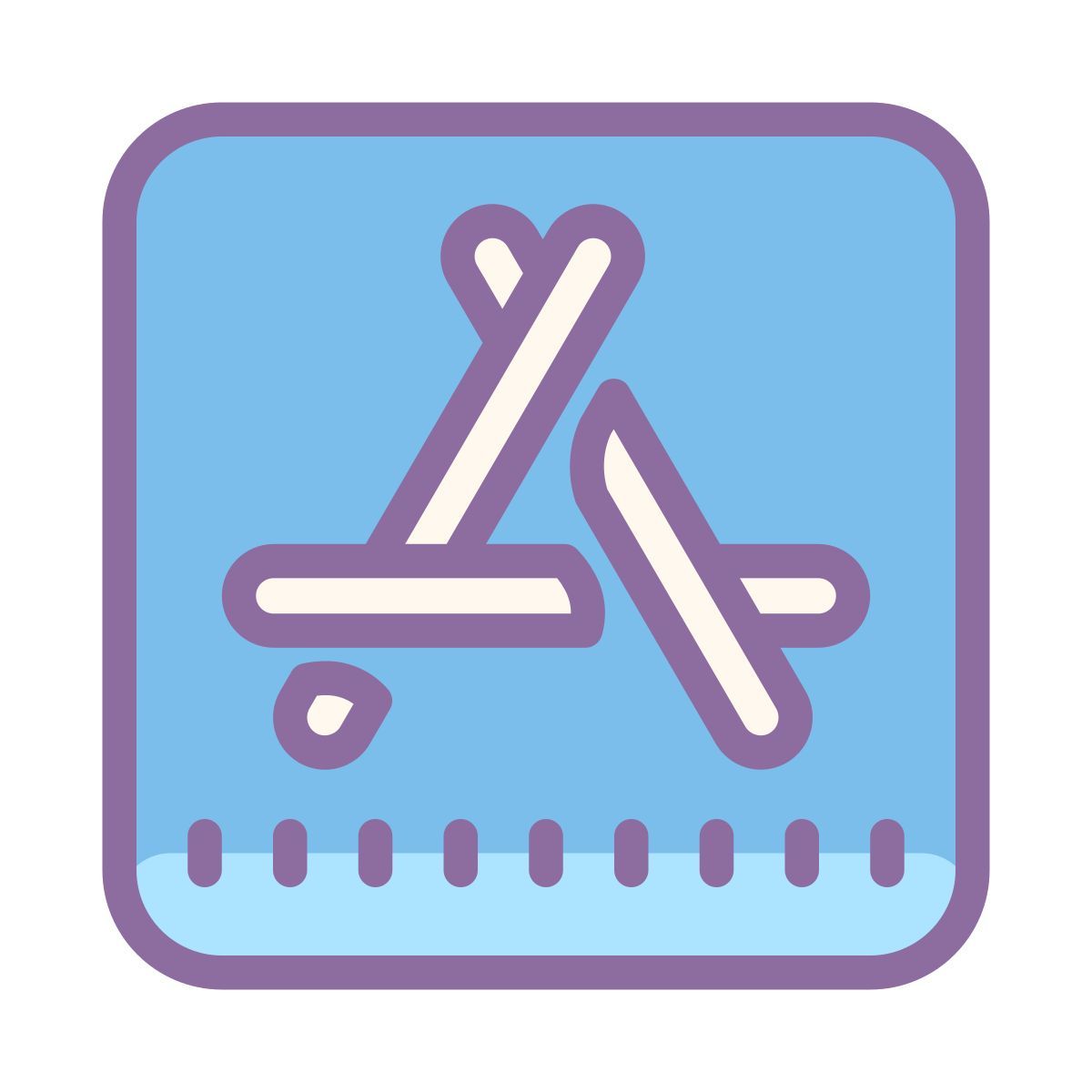 cute color style app store di apple icon