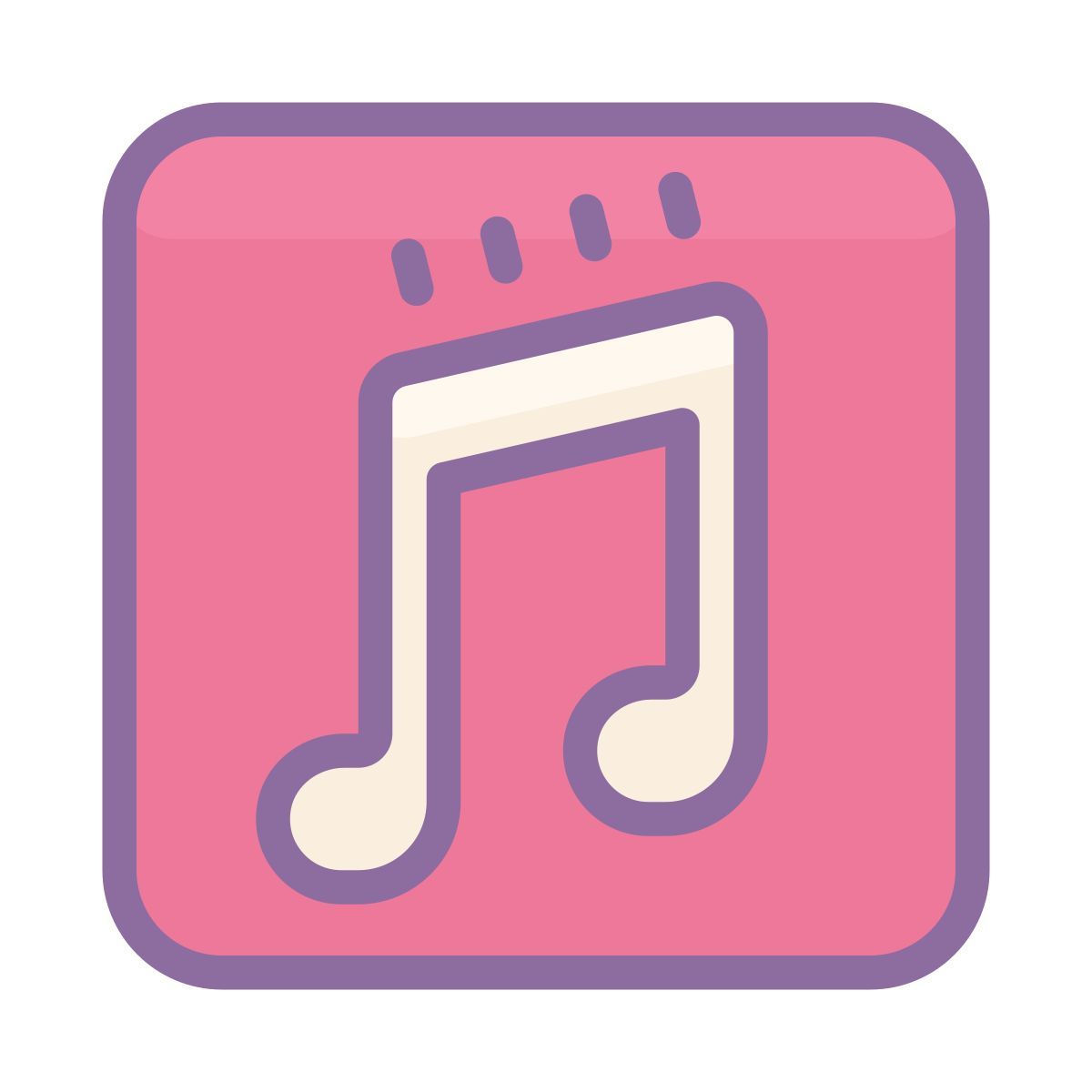cute color style apple music icon