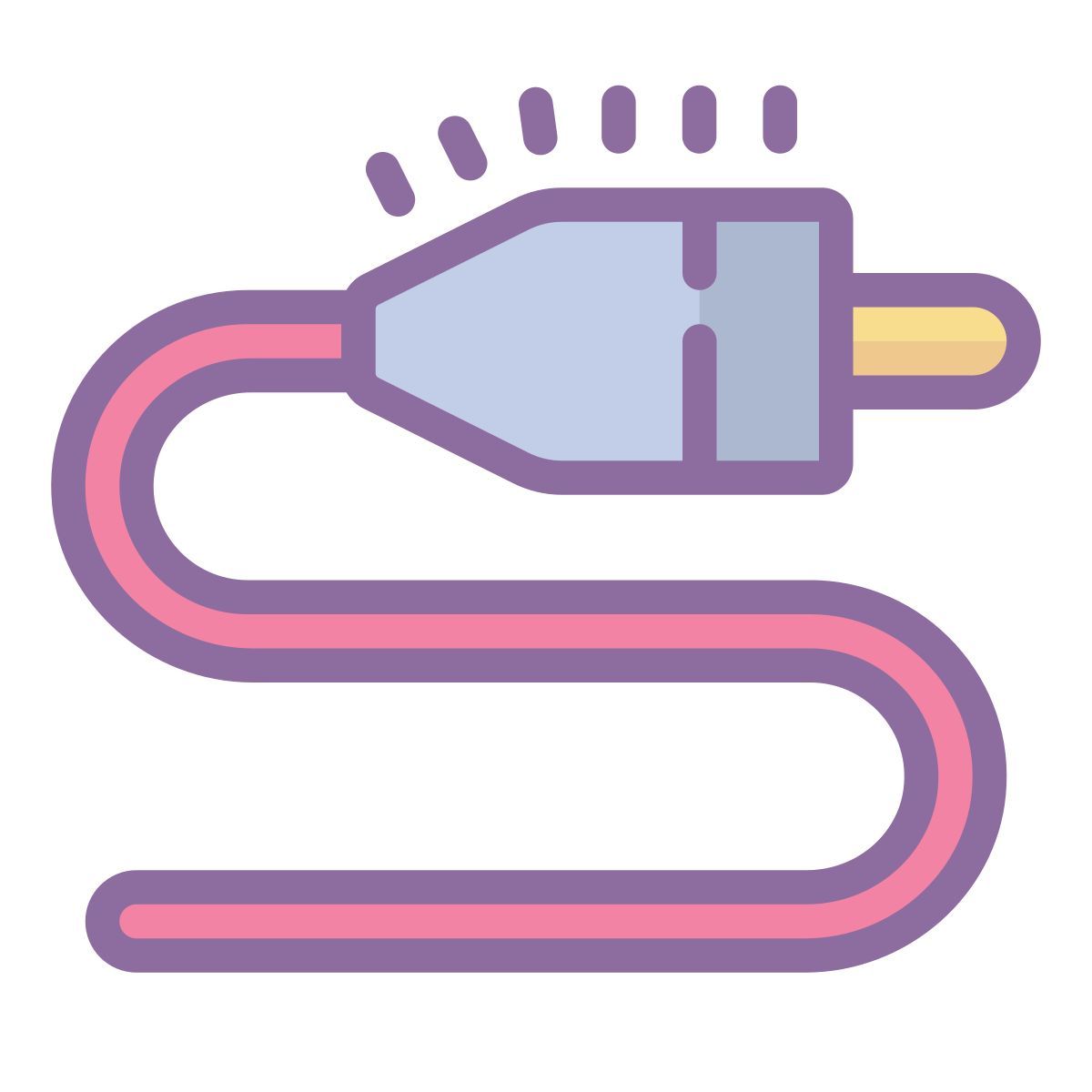 cute color style audio cable icon