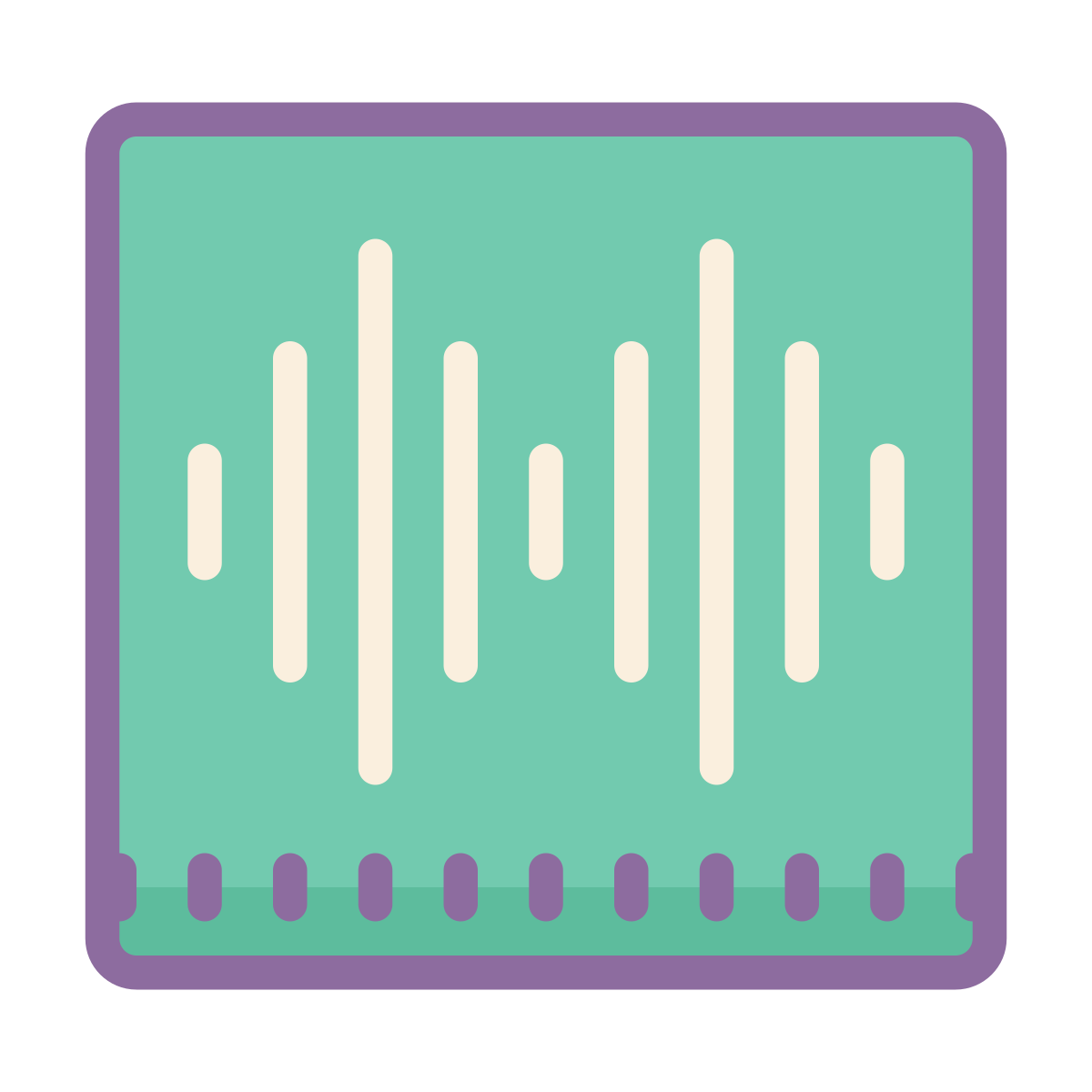 cute color style audio wave  v2 icon