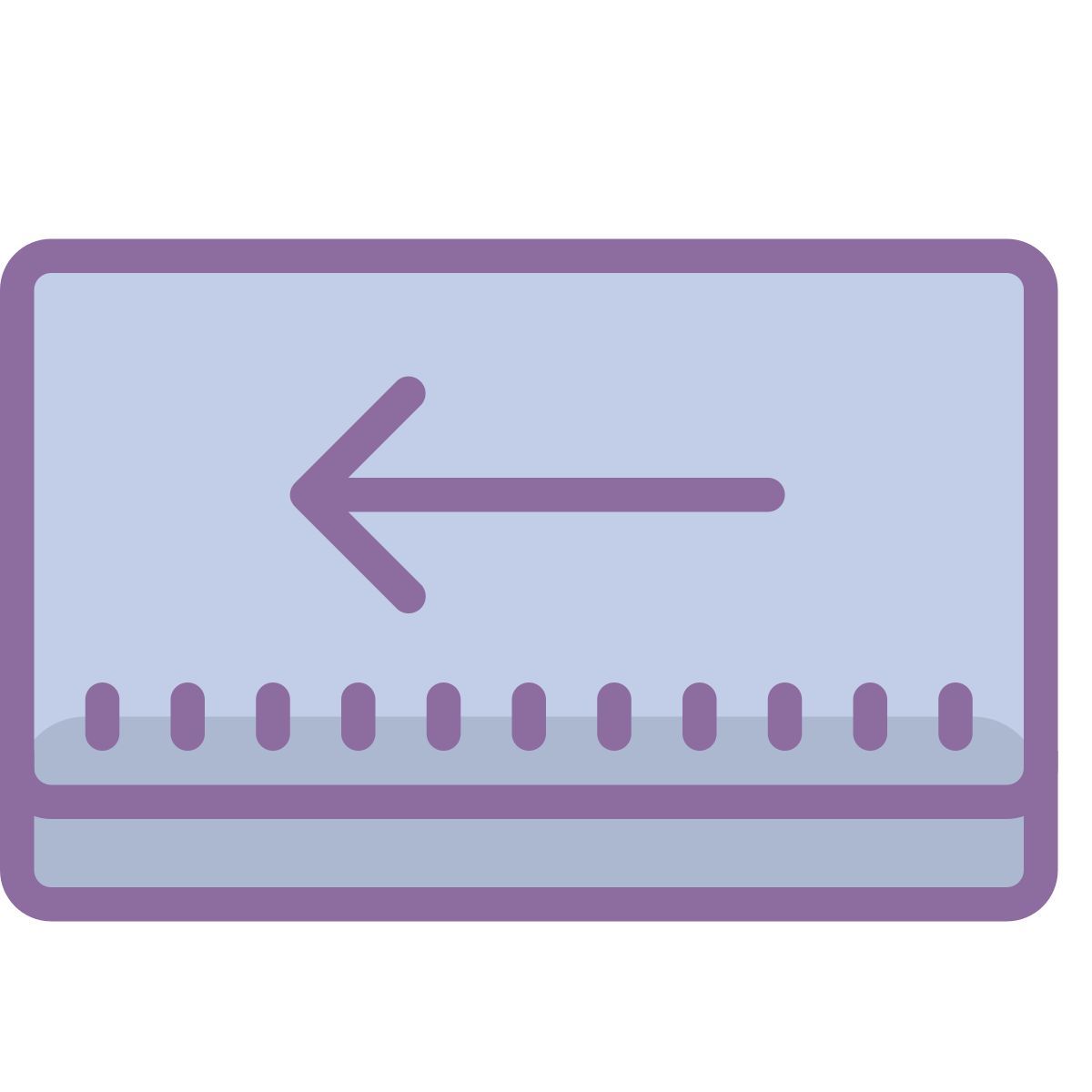 cute color style backspace icon