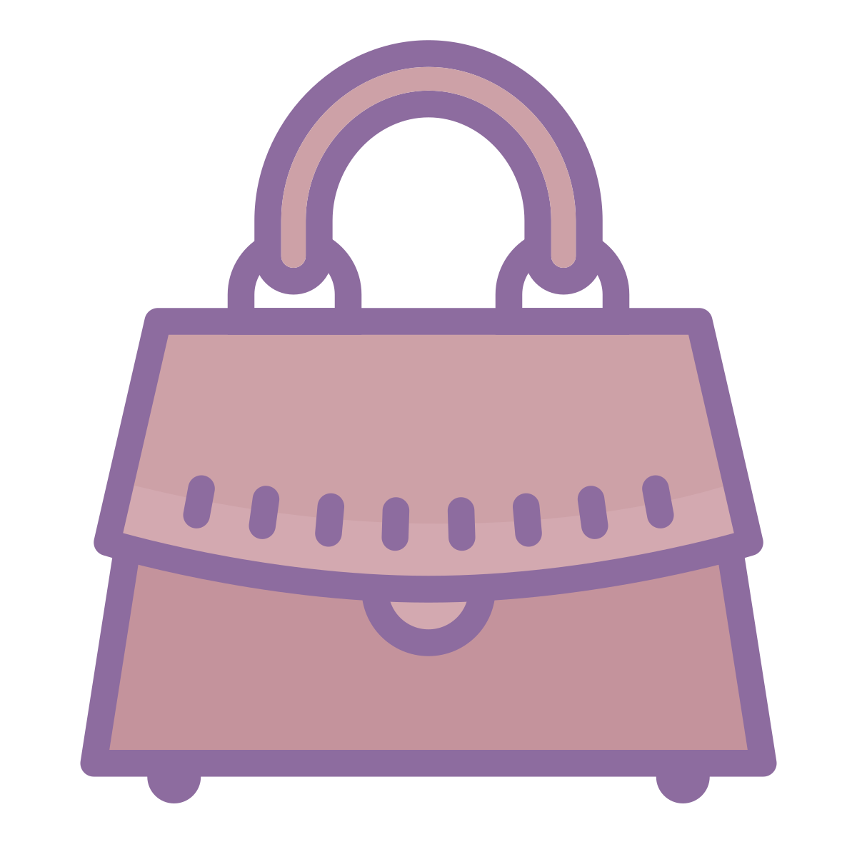 cute color style bag front view icon