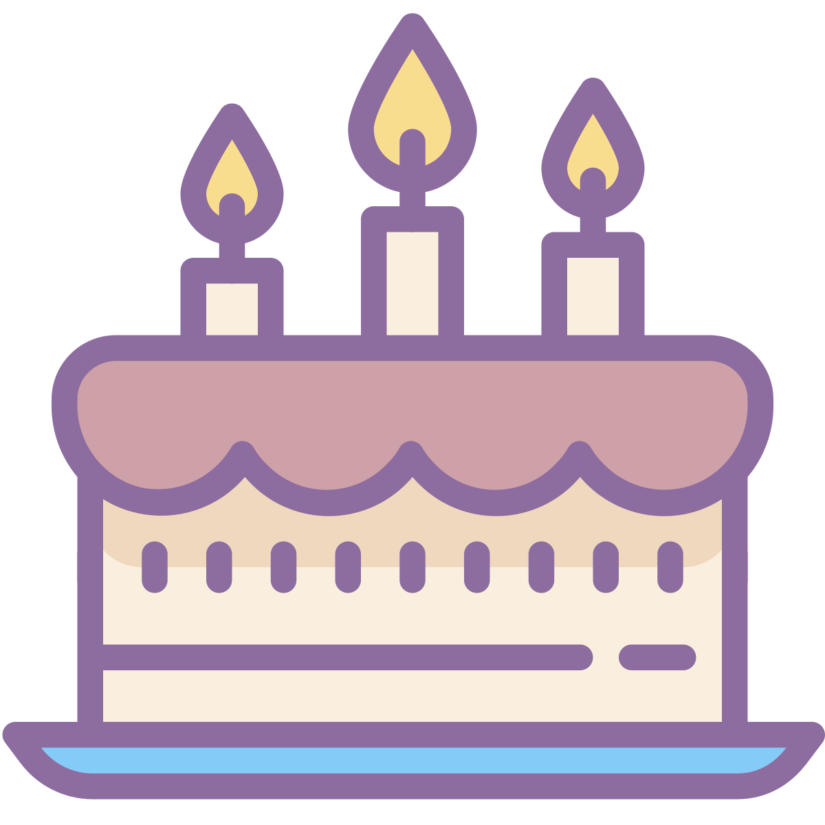 cute color style birthday cake  v2 icon