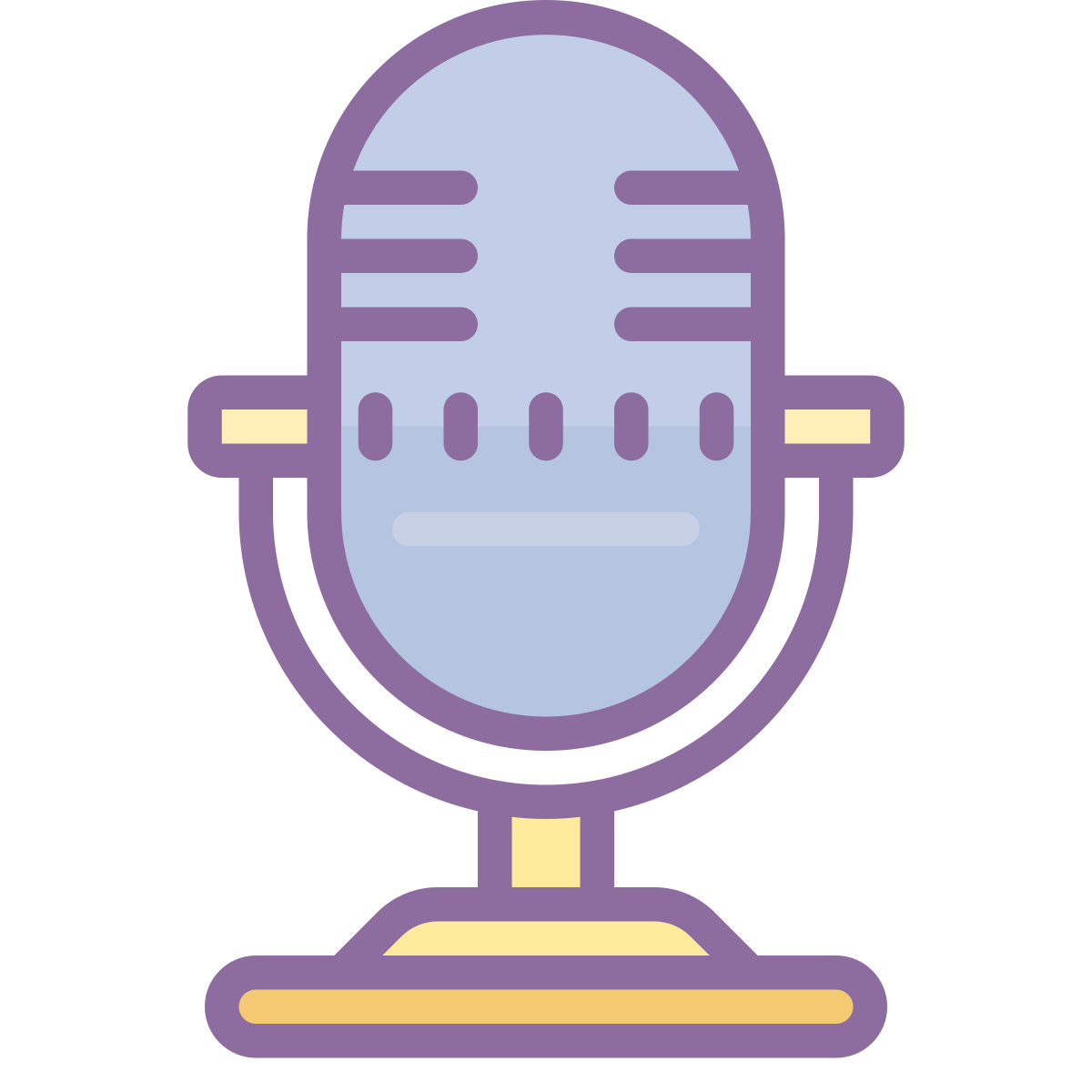 cute color style block microphone  v2 icon