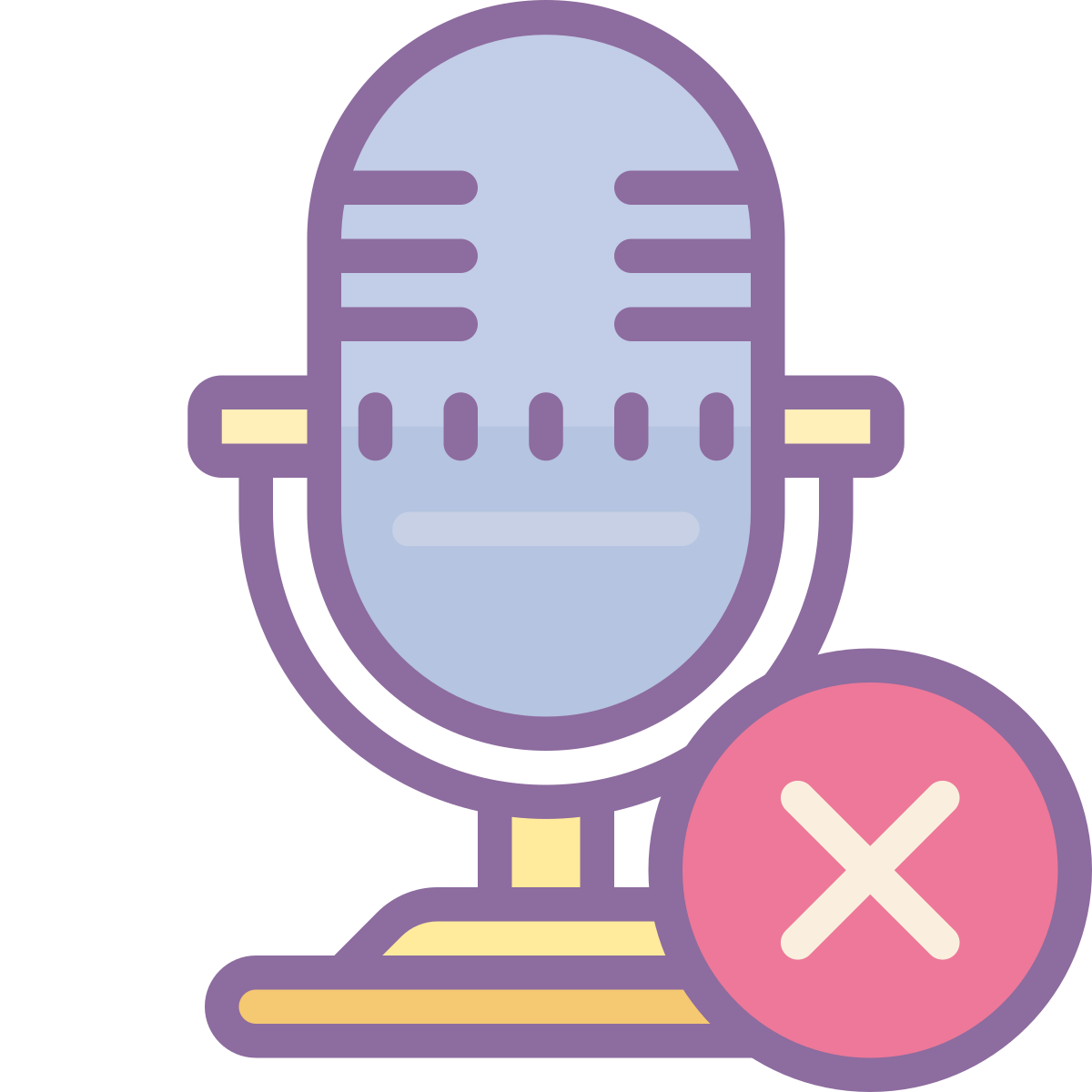 cute color style block microphone  v3 icon
