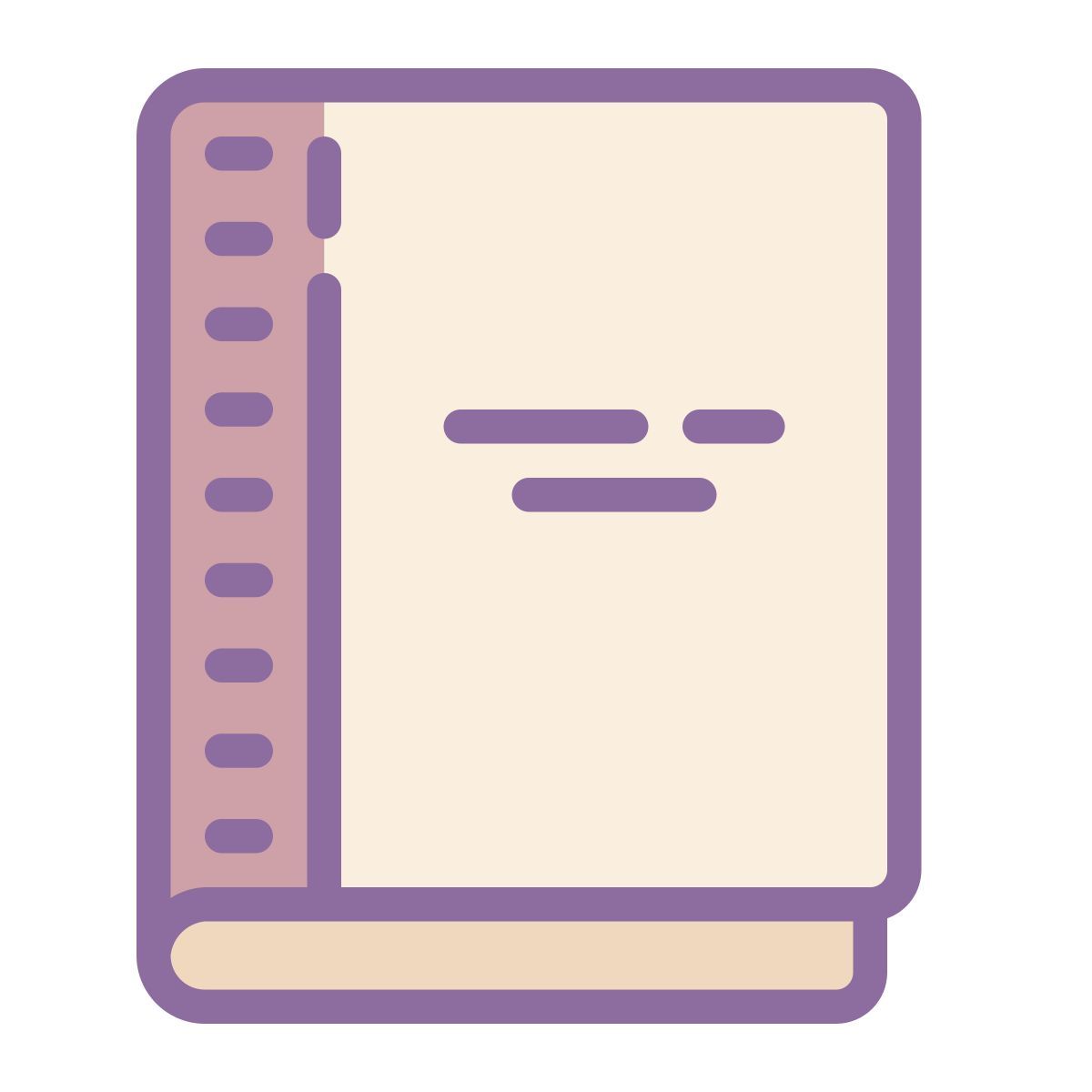 cute color style libro icon