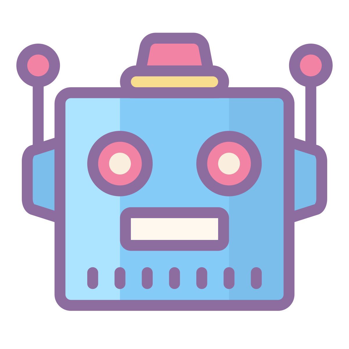 cute color style bot icon