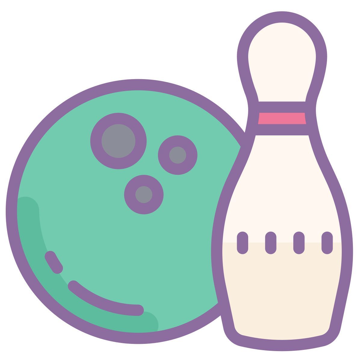 cute color style 保龄球 icon