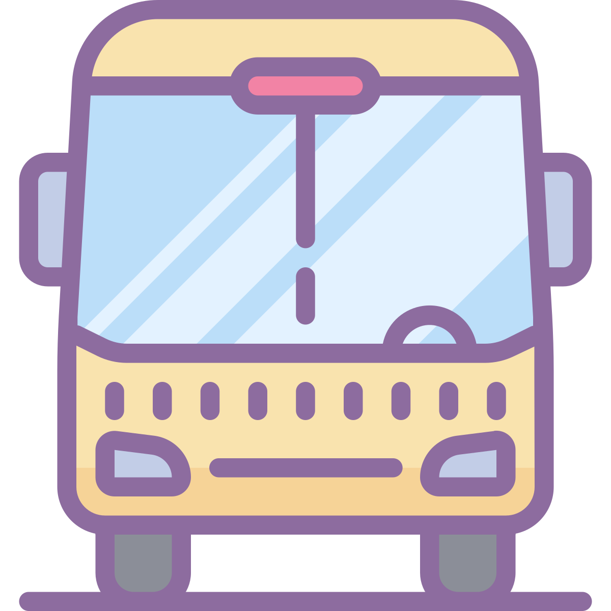 cute color style bus  v2 icon