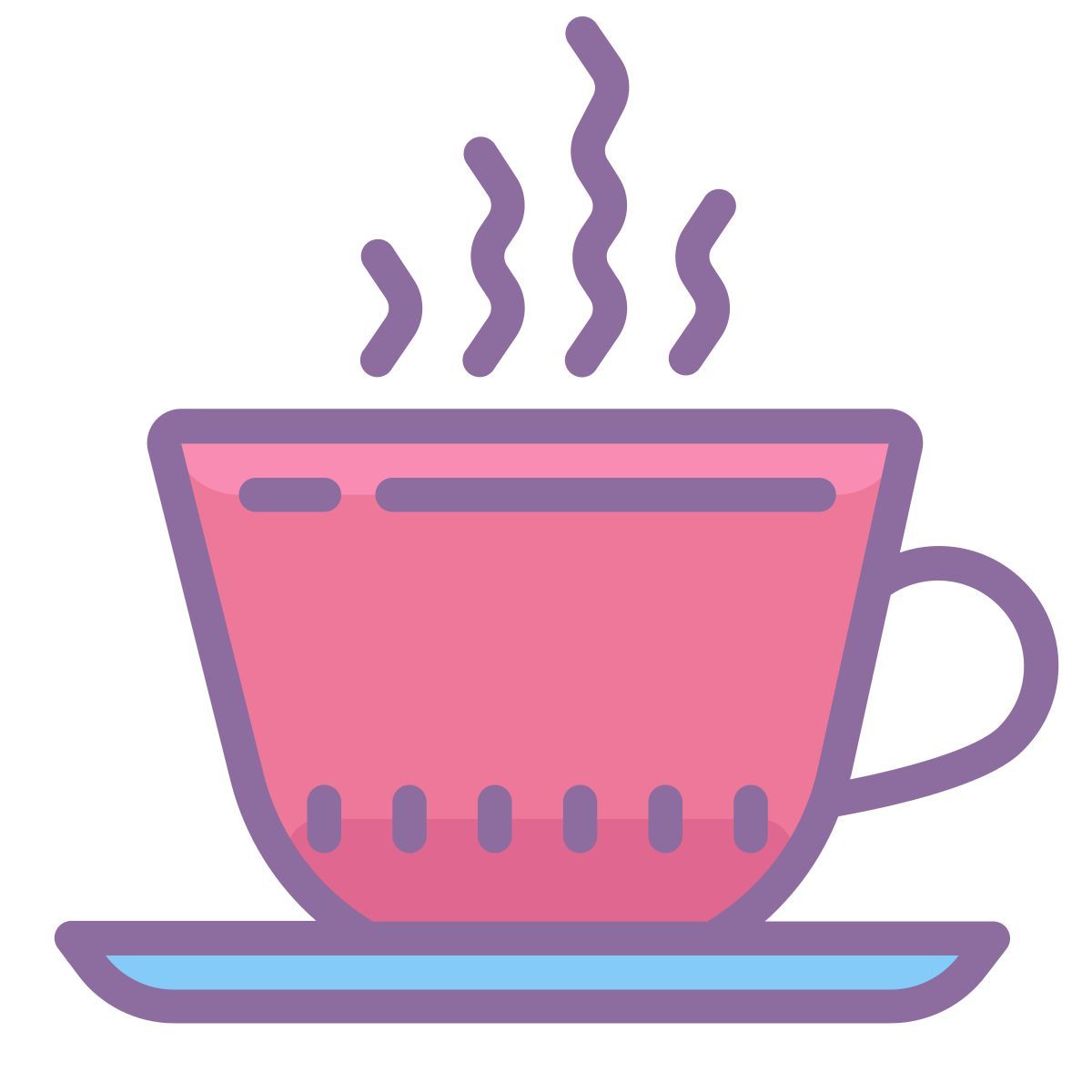 cute color style kaffee icon