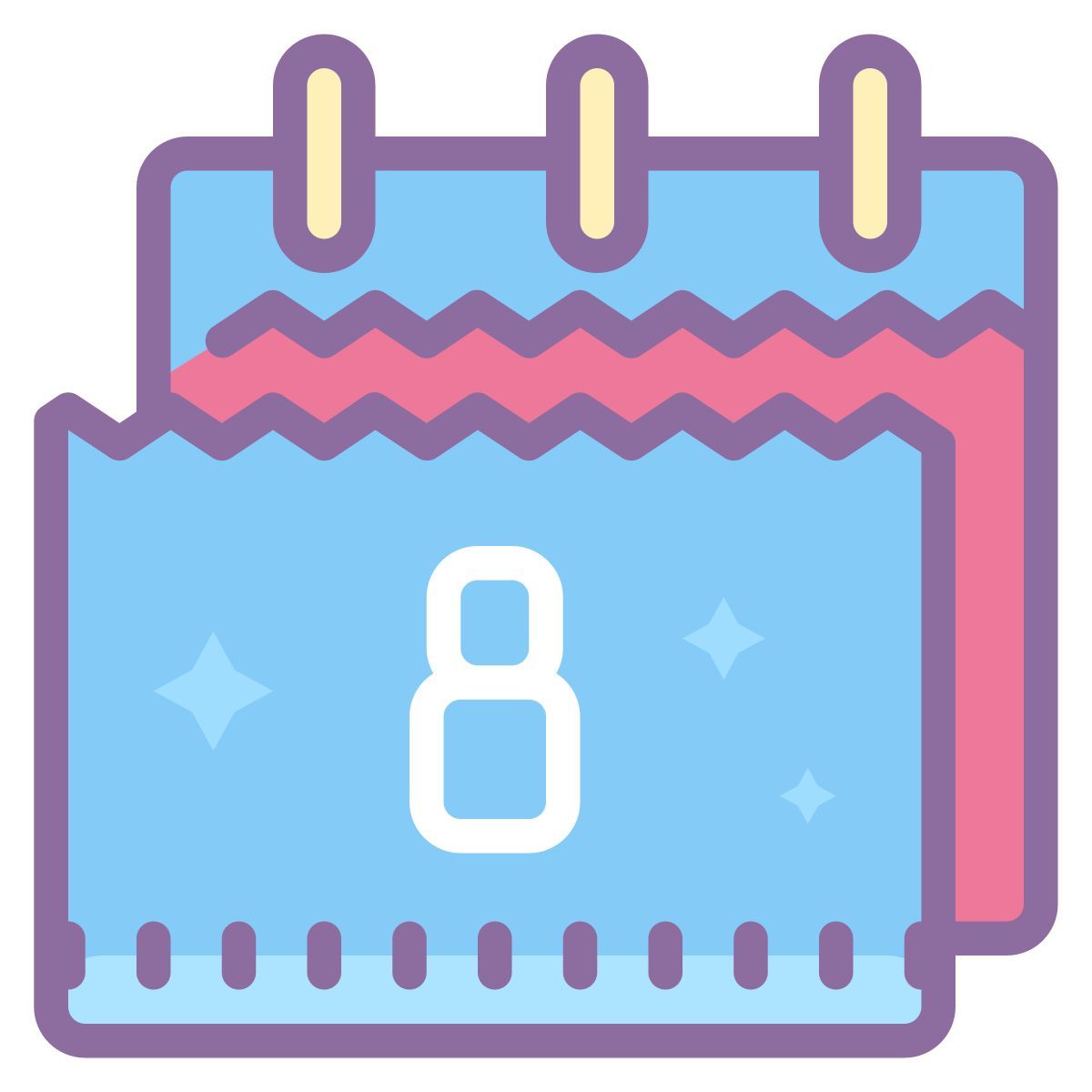 cute color style calendario 8 icon