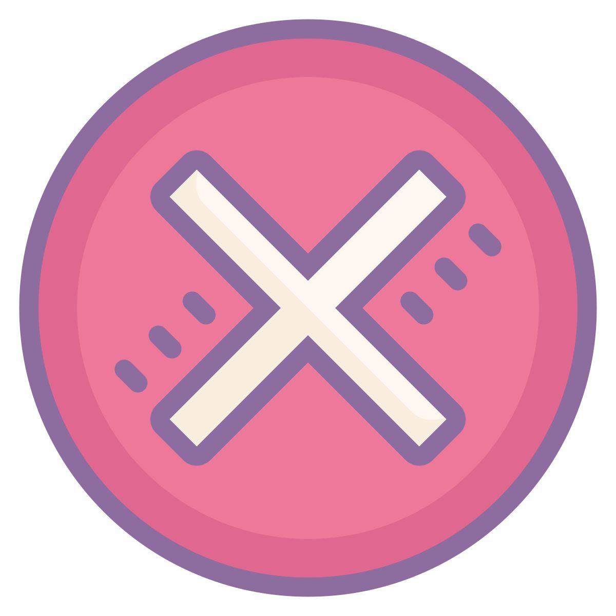 cute color style cancel icon