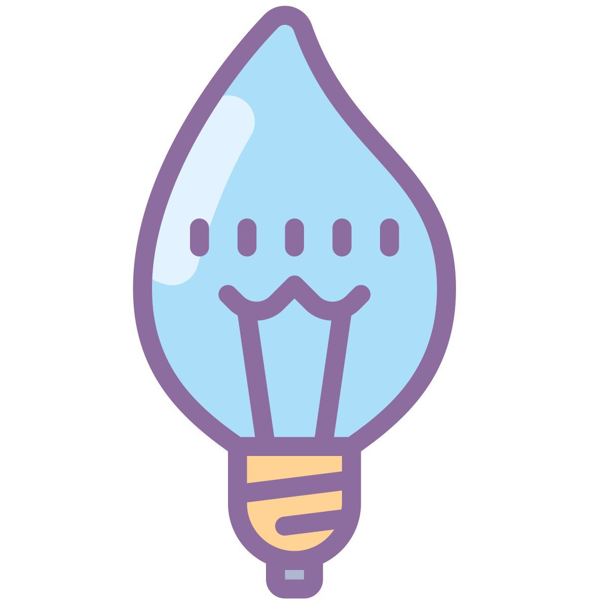 cute color style 蜡烛灯 icon