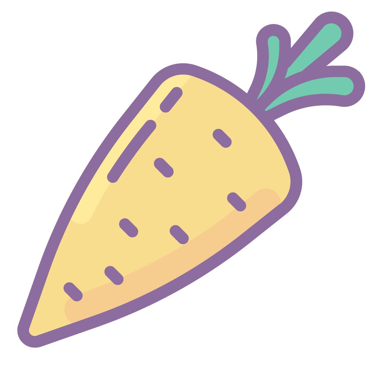 cute color style carotte icon