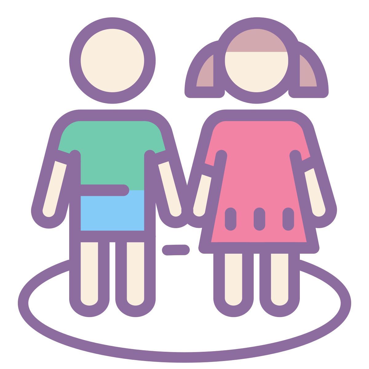 cute color style 儿童安全区 icon