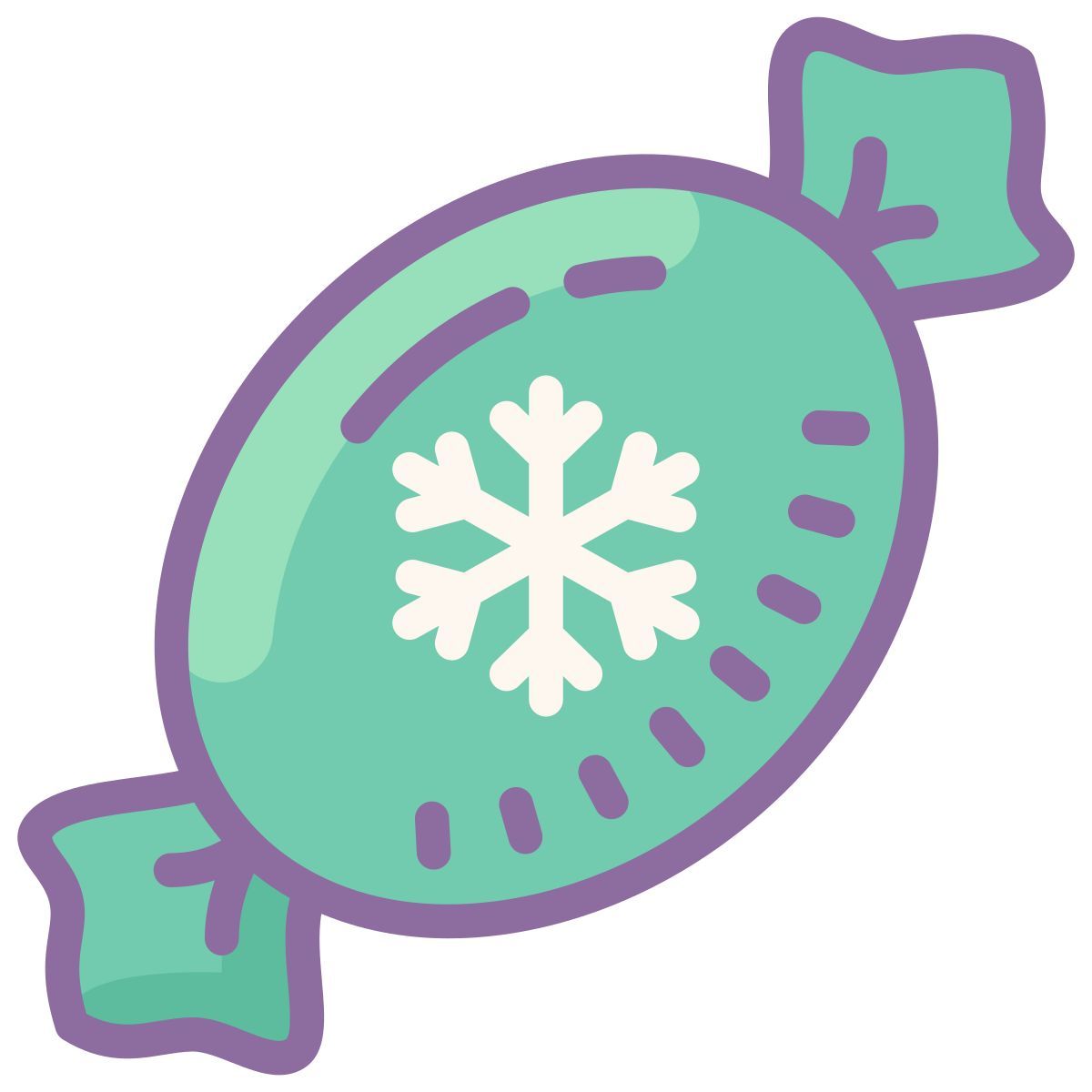 cute color style caramella di natale icon