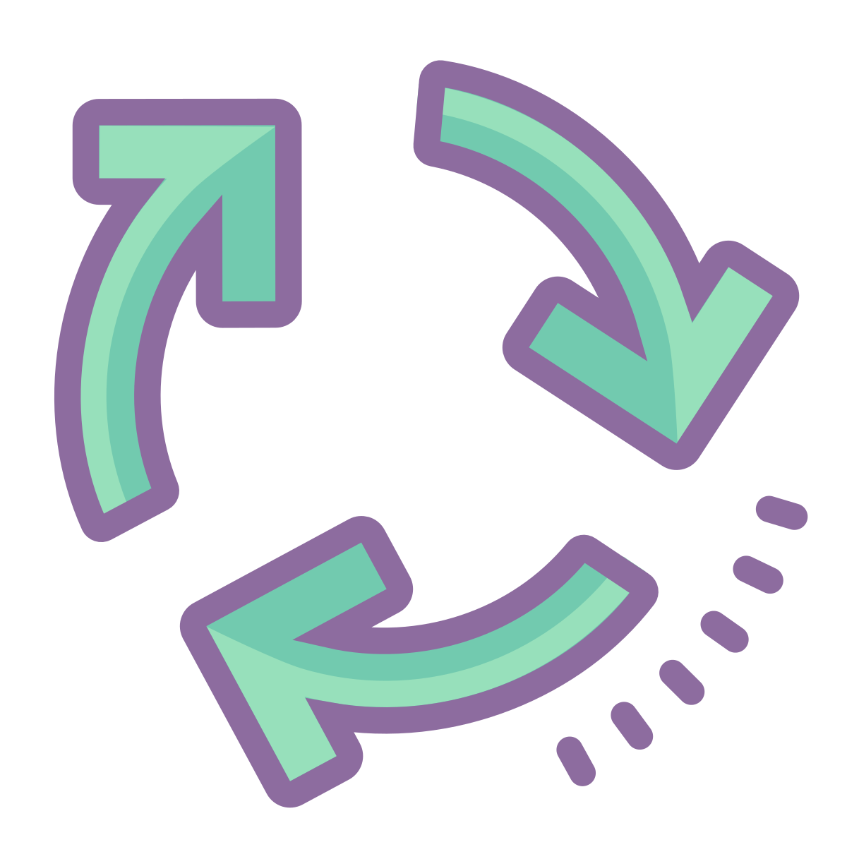 cute color style circular arrows  v2 icon