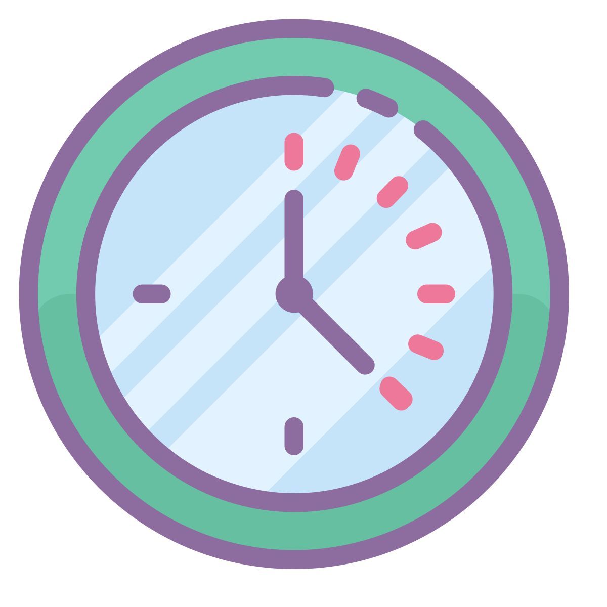 cute color style uhr icon