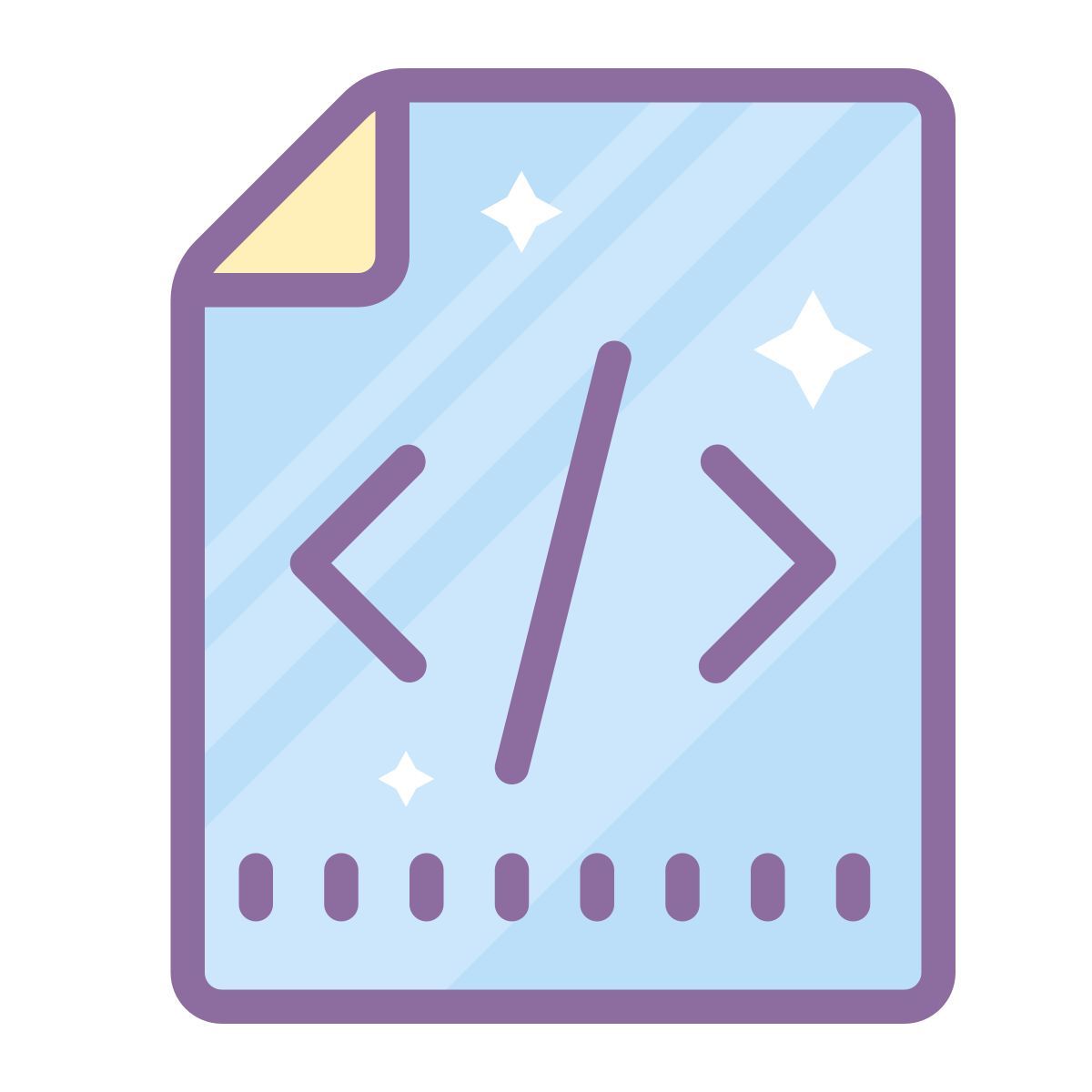 cute color style archivo de código icon