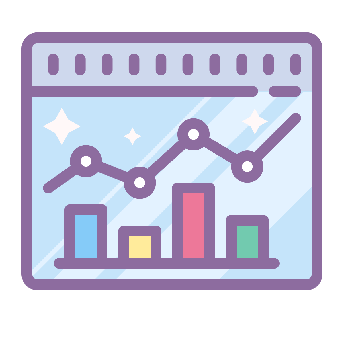 cute color style combo chart  v2 icon