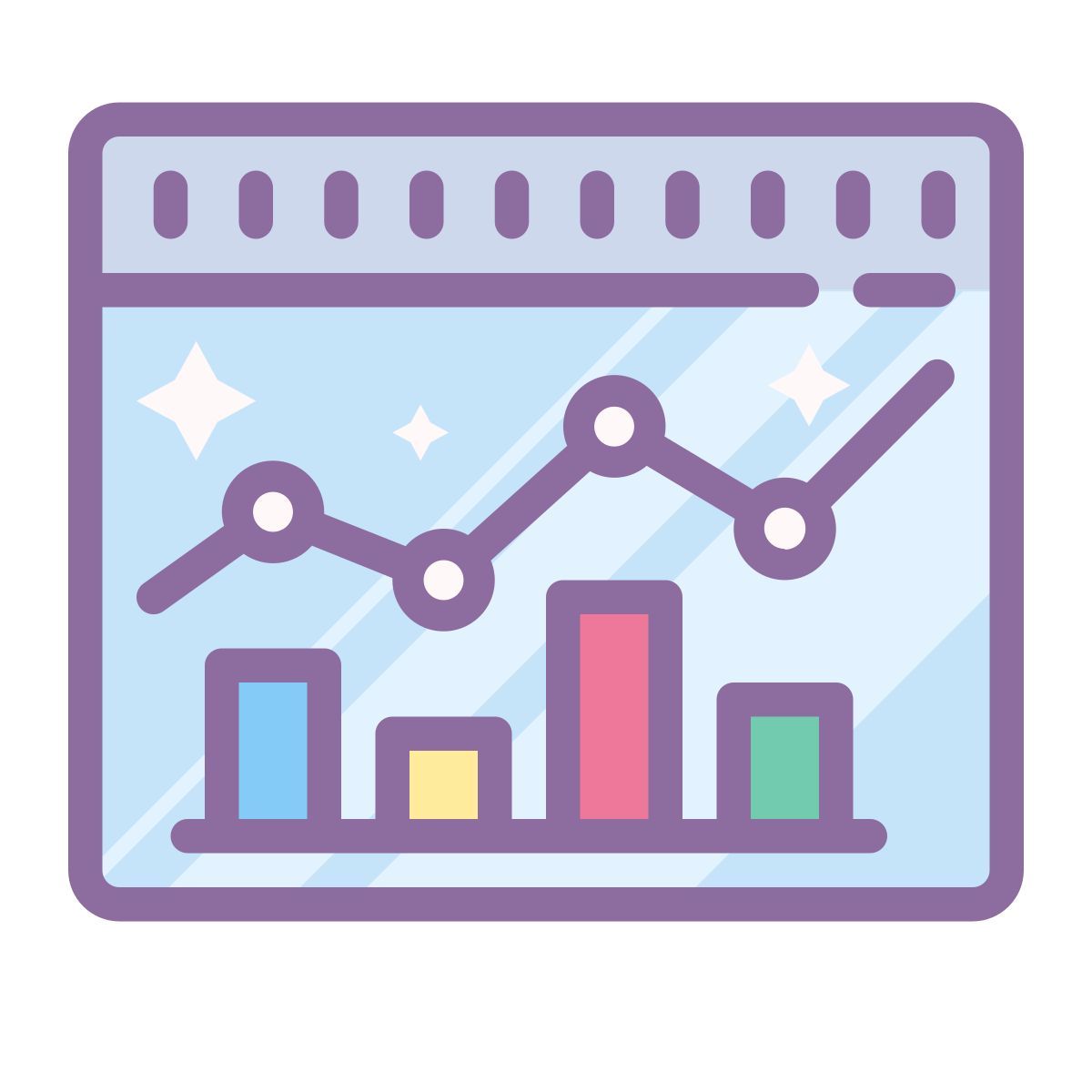 cute color style graphique combiné icon