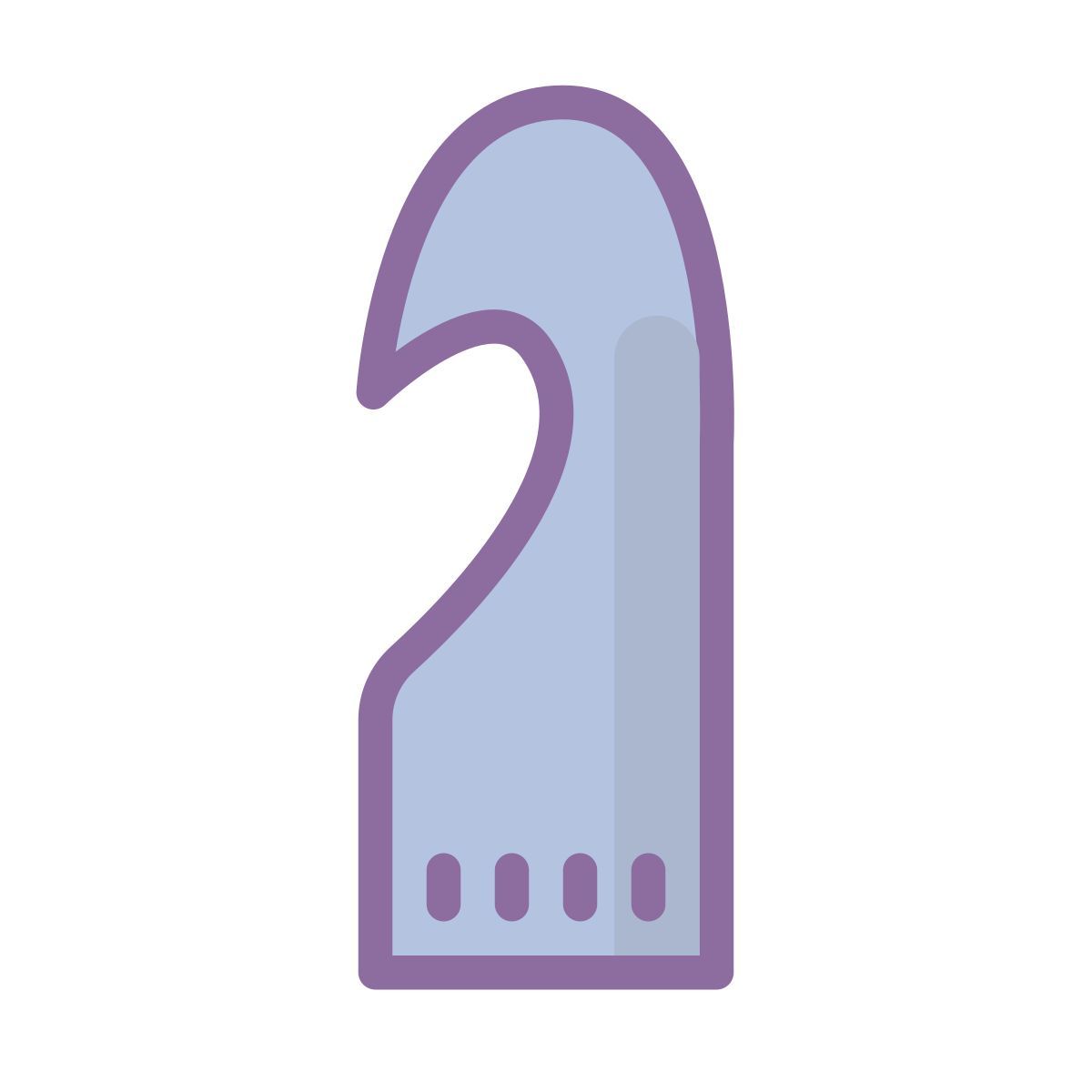 cute color style häkelnadel icon