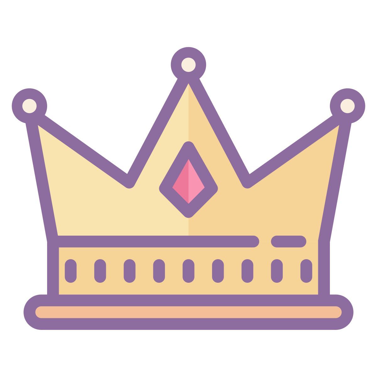cute color style couronne icon