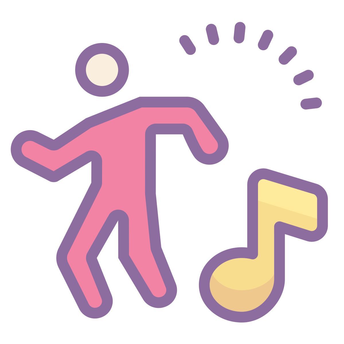 cute color style bailando icon