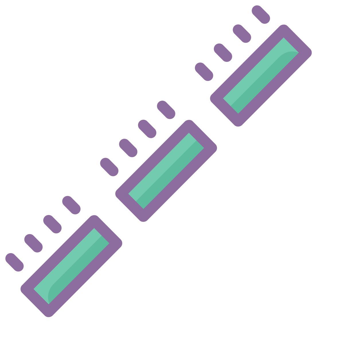 cute color style linea tratteggiata icon