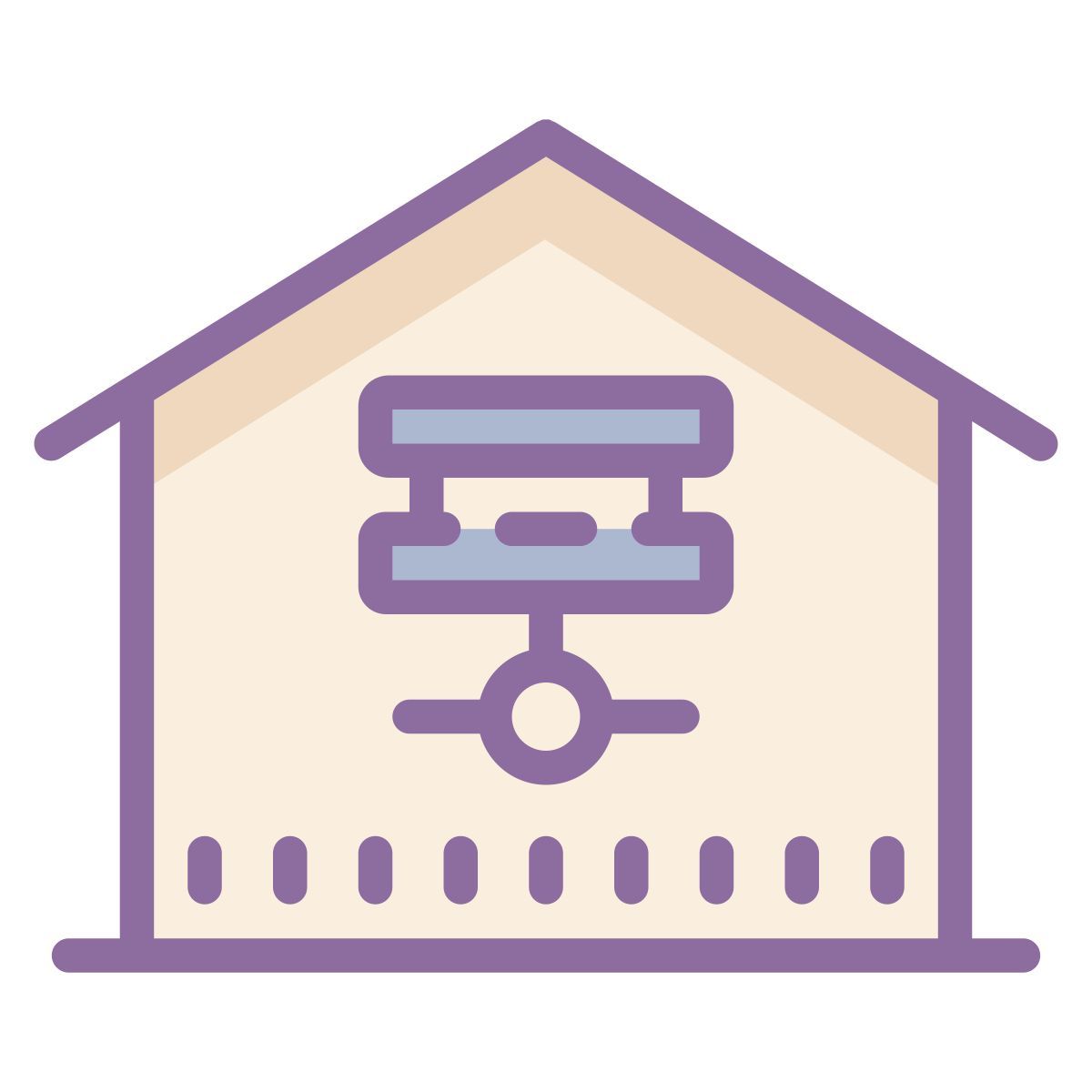 cute color style data center icon