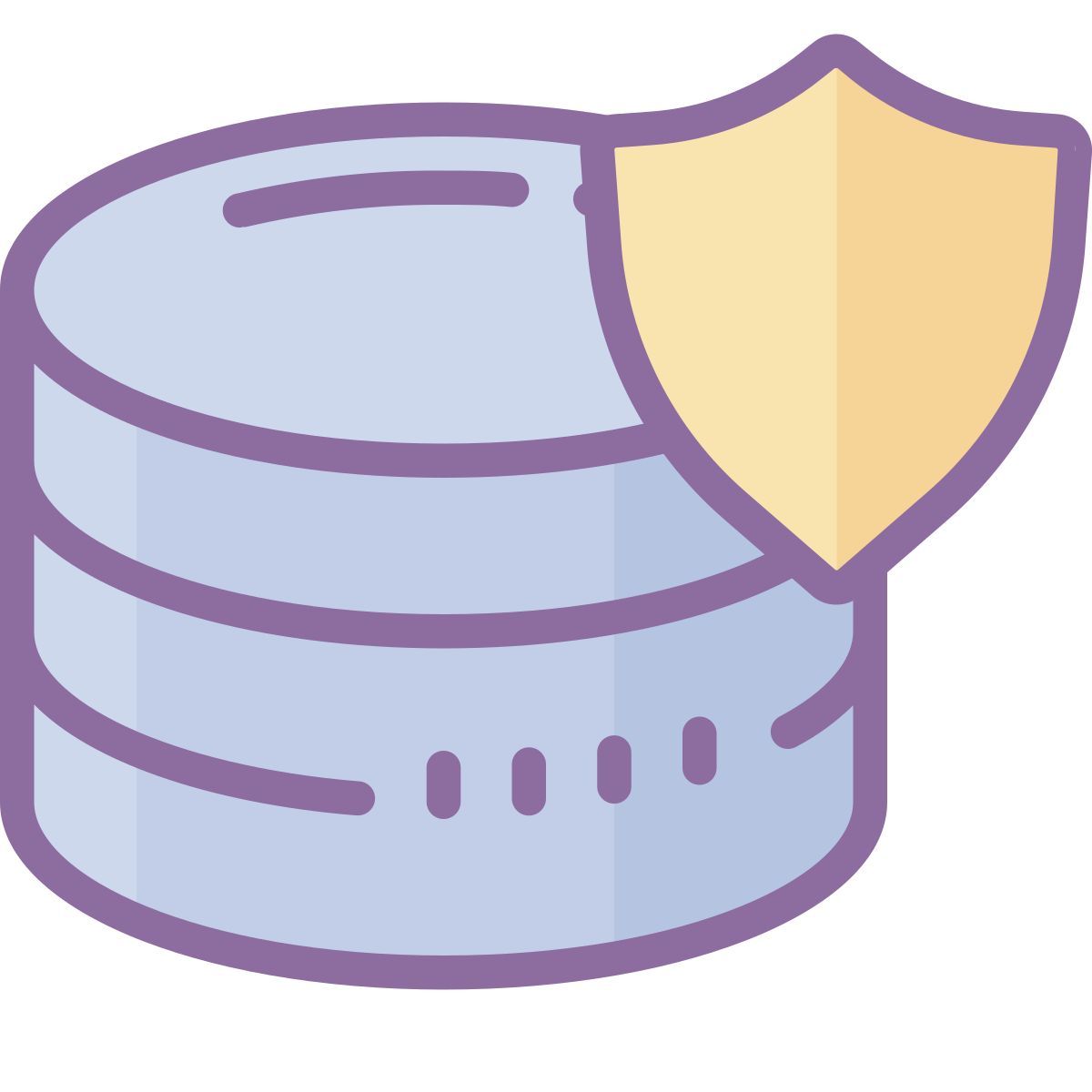 cute color style data security icon