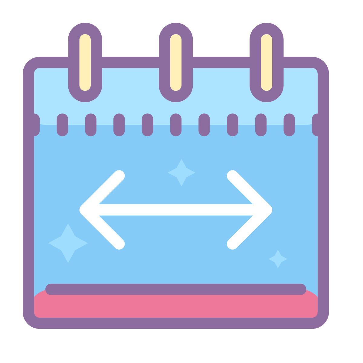 cute color style date span icon