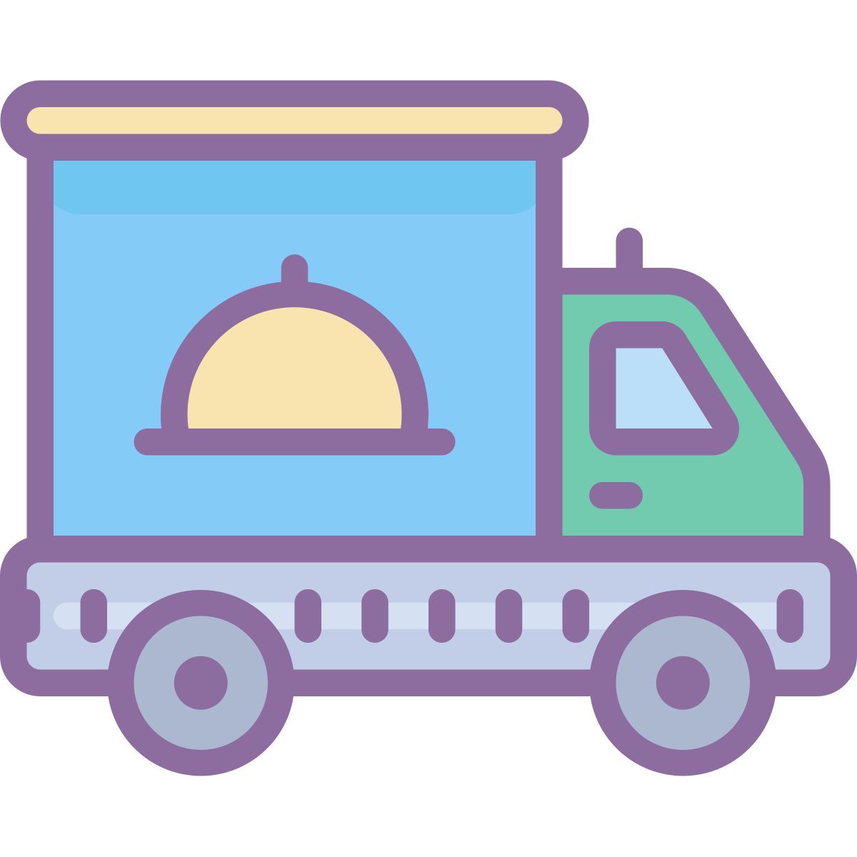 cute color style consegna cibo icon