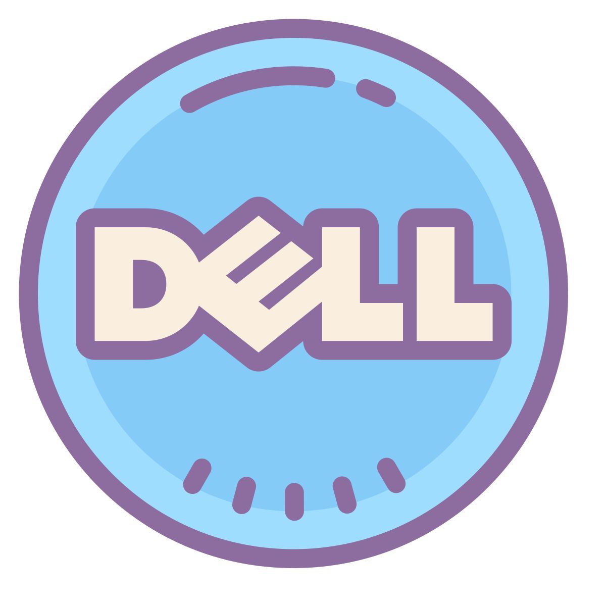 cute color style dell icon