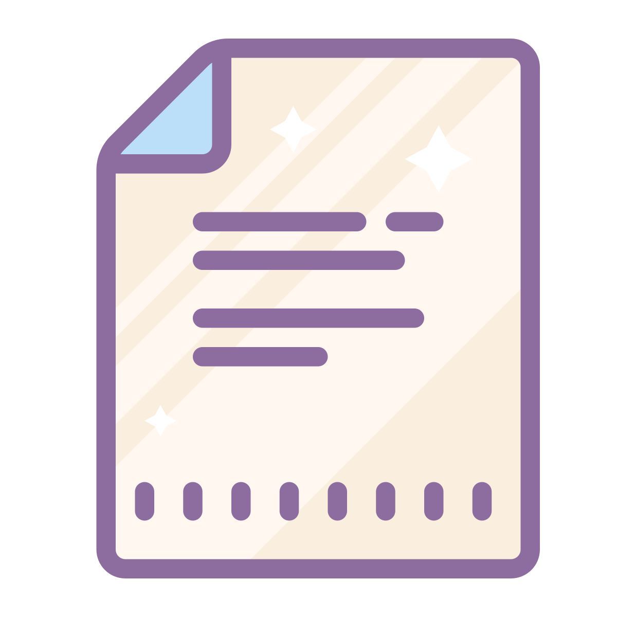 cute color style documento icon