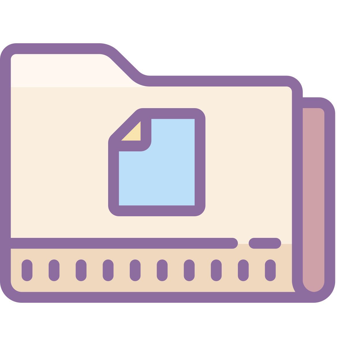 cute color style carpeta de documentos icon