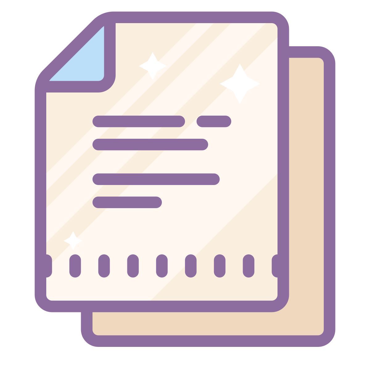 cute color style documents icon