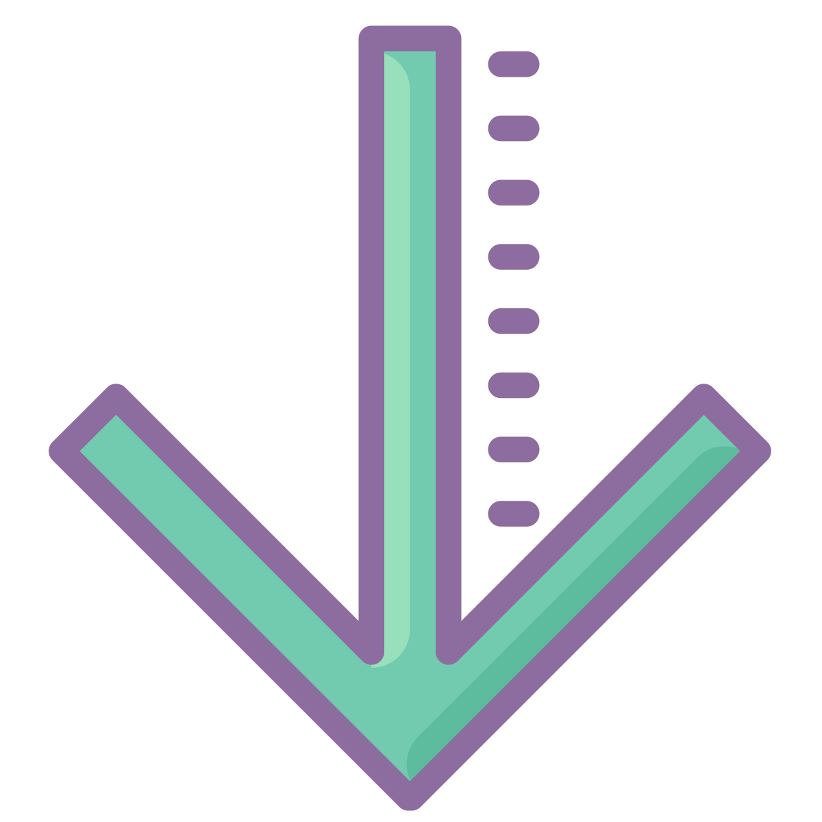 cute color style down  v3 icon