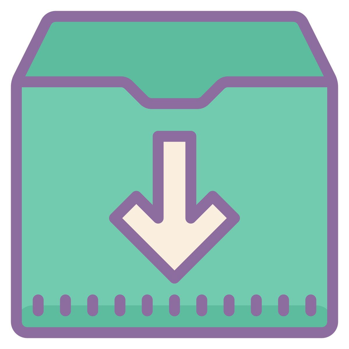 cute color style downloads icon