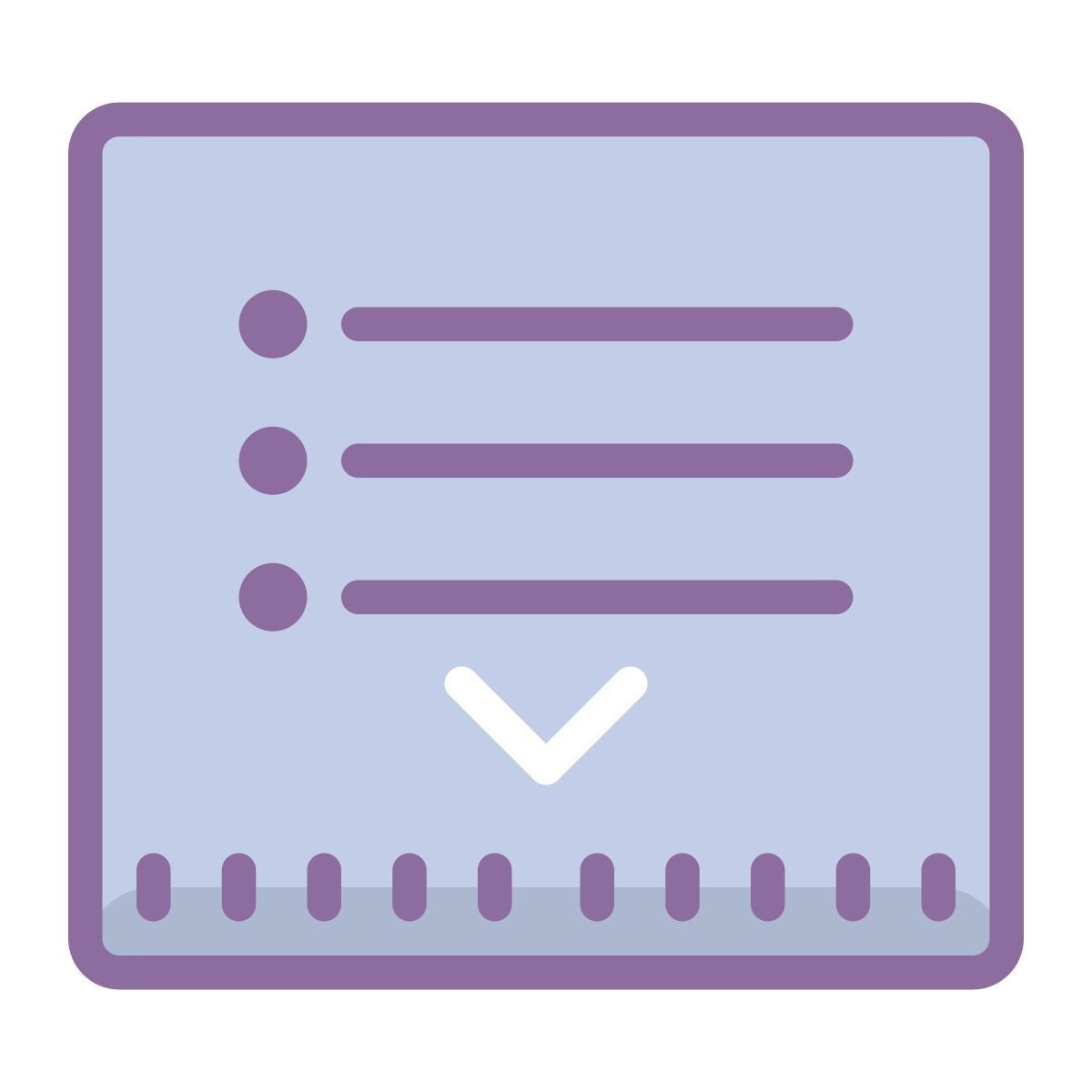 cute color style faites glisser la liste vers le bas icon