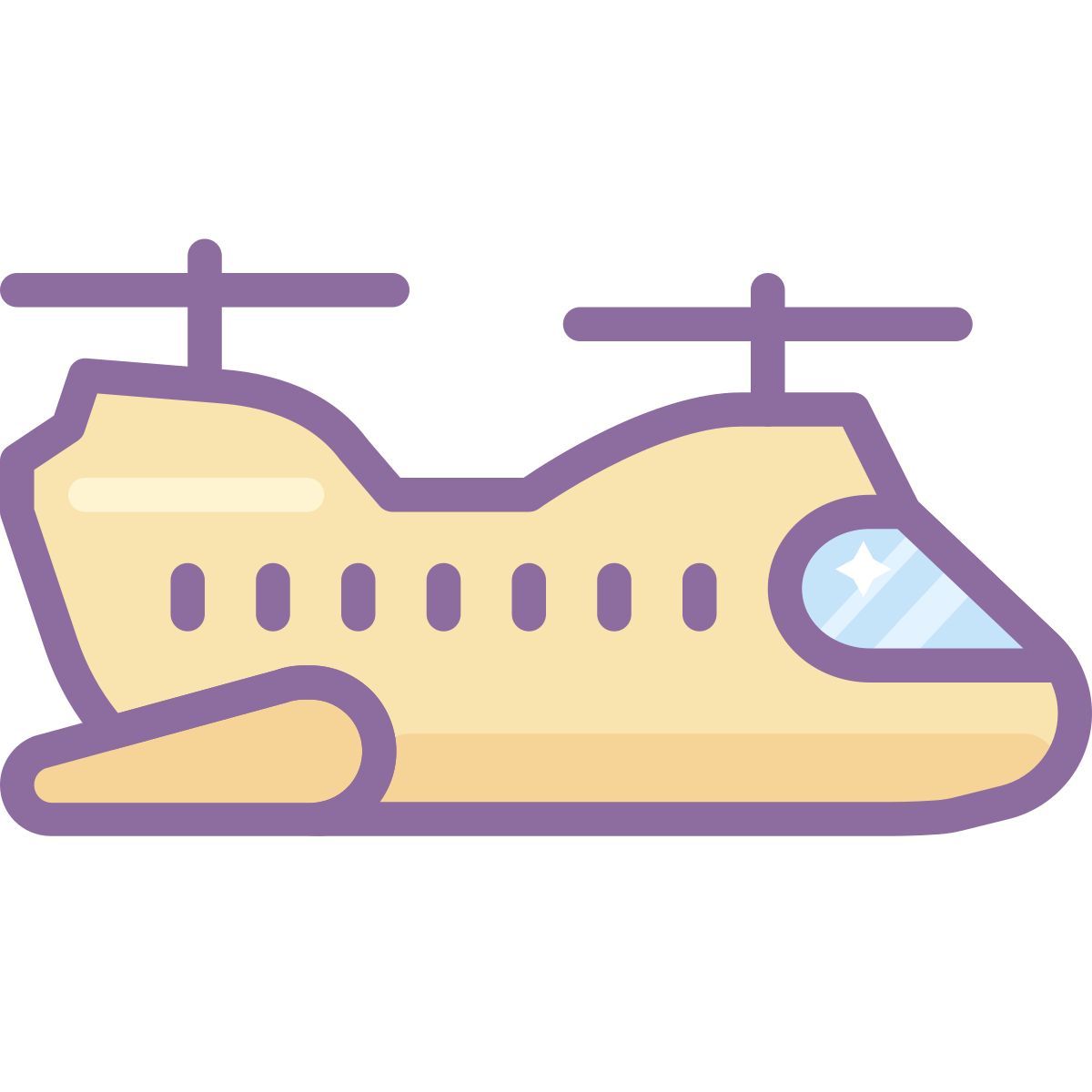 cute color style 双直升机 icon