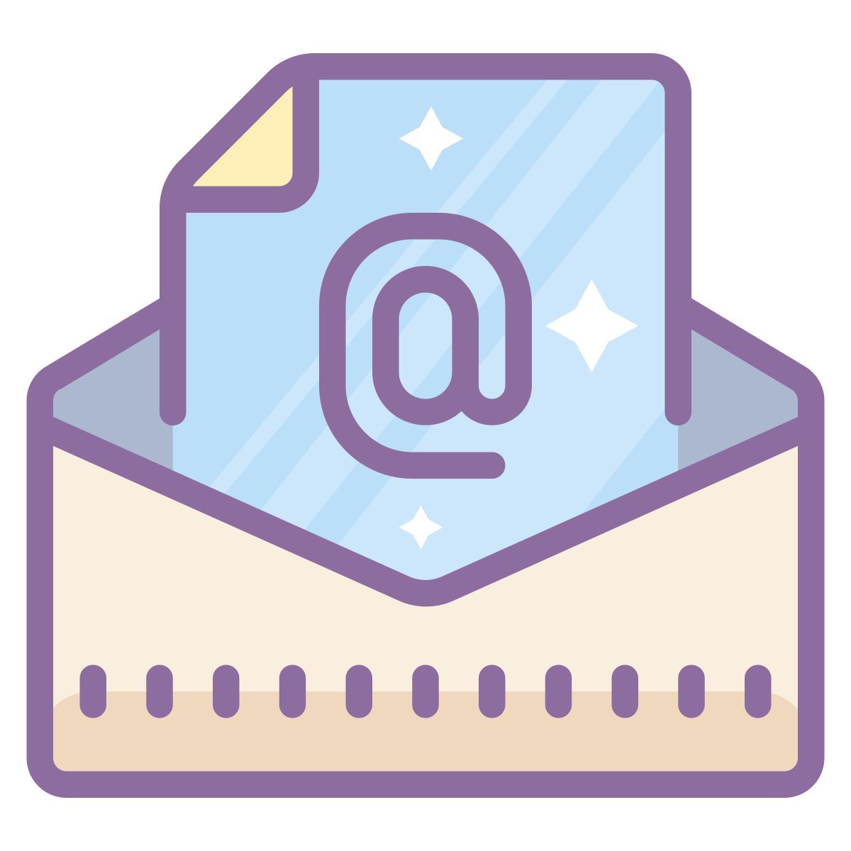 cute color style e mail icon