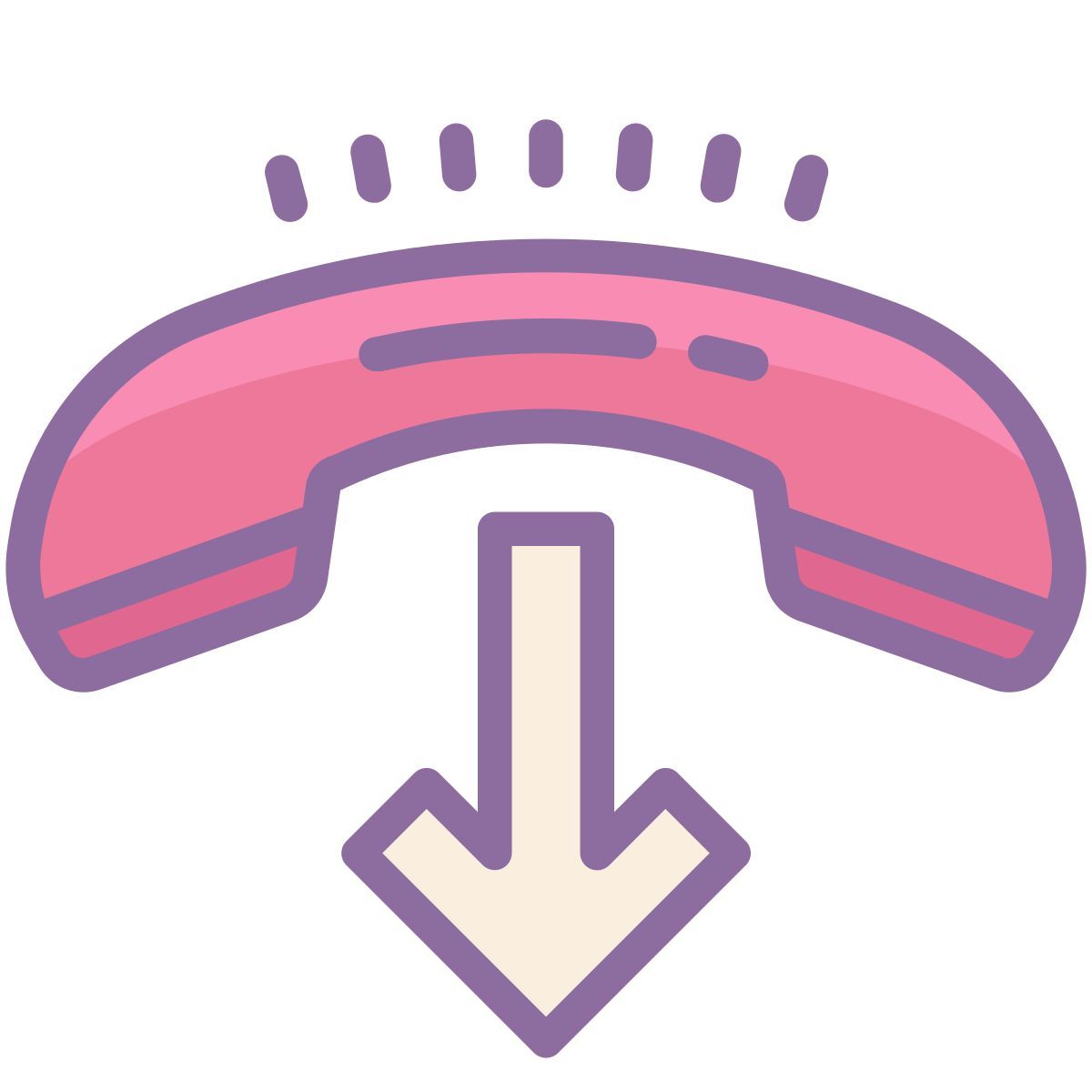 cute color style end call icon