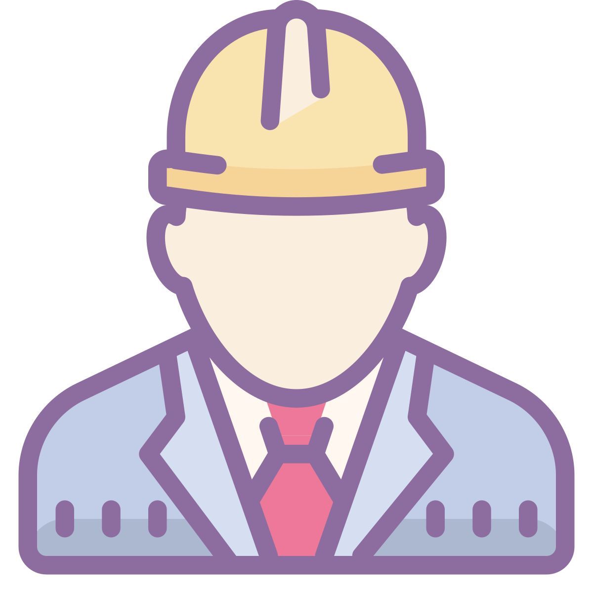 cute color style engineer icon