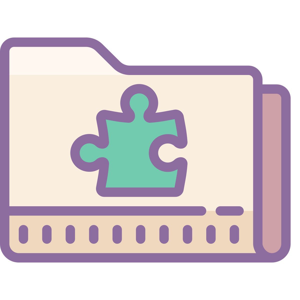 cute color style pasta de extensões icon