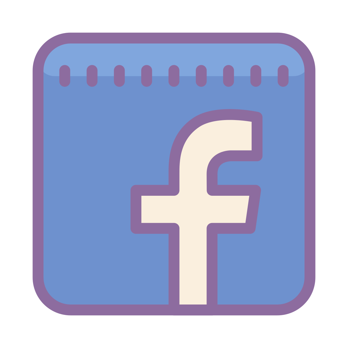 cute color style facebook  v2 icon