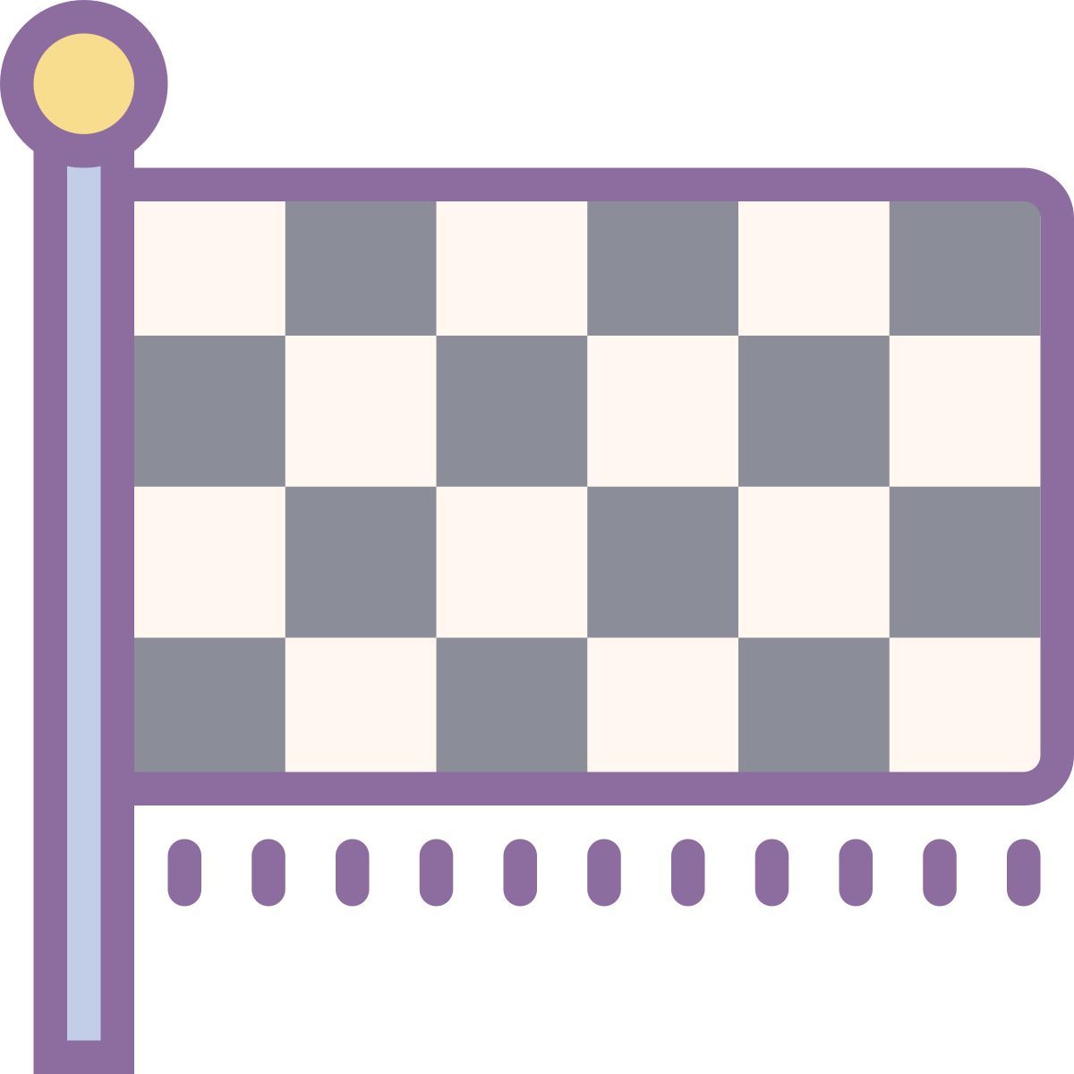 cute color style drapeau d'arrivée icon