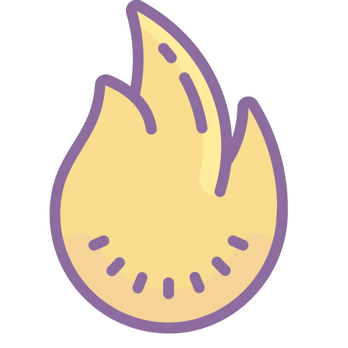 cute color style 화재 요소 icon