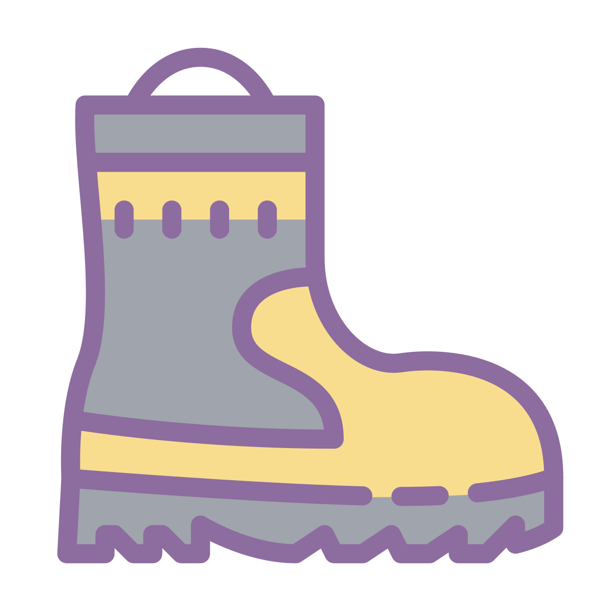 cute color style fireman boots icon